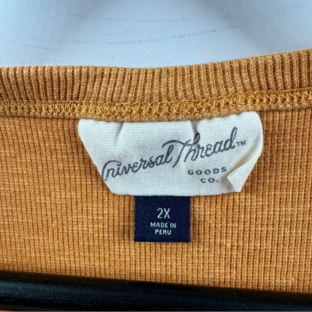 Universal Thread Ribbed Mustard Bodysuit Size 2X - Picture 4 of 6
